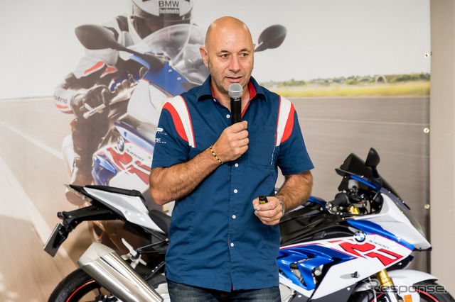 BMW HP4 RACE メディア向け技術説明会。