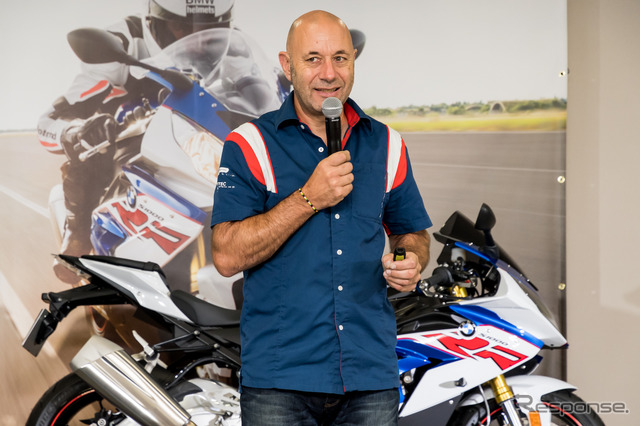 BMW HP4 RACE メディア向け技術説明会。