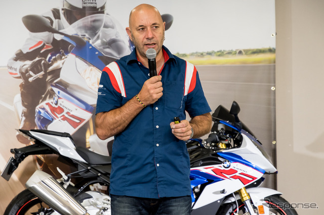 BMW HP4 RACE メディア向け技術説明会。