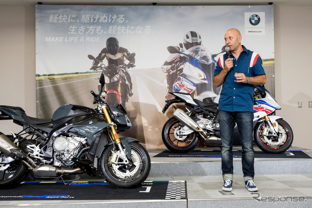 BMW HP4 RACE メディア向け技術説明会。