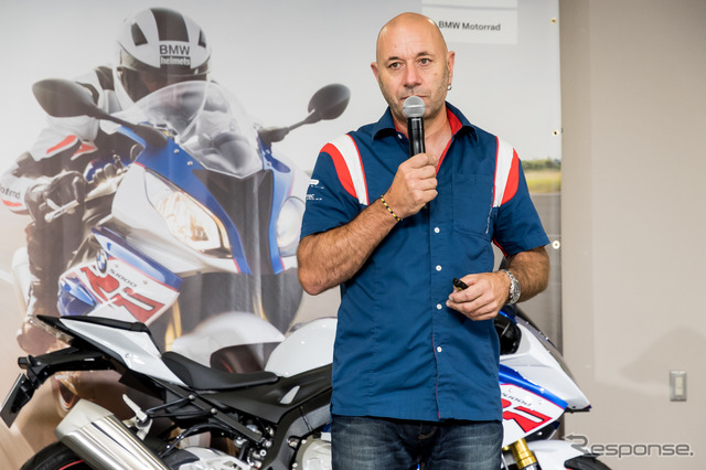 BMW HP4 RACE メディア向け技術説明会。