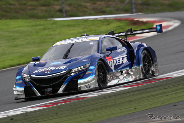 GT500クラス予選4位の#17 NSX。