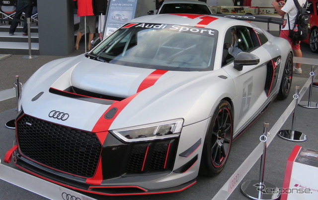 日本初公開された「Audi R8 LMS GT4」。