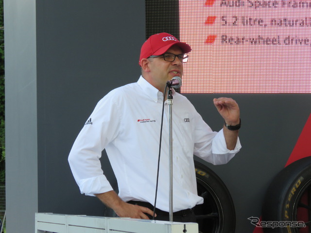 Audi Sportのカスタマーレーシング代表、クリス・レインケ氏。