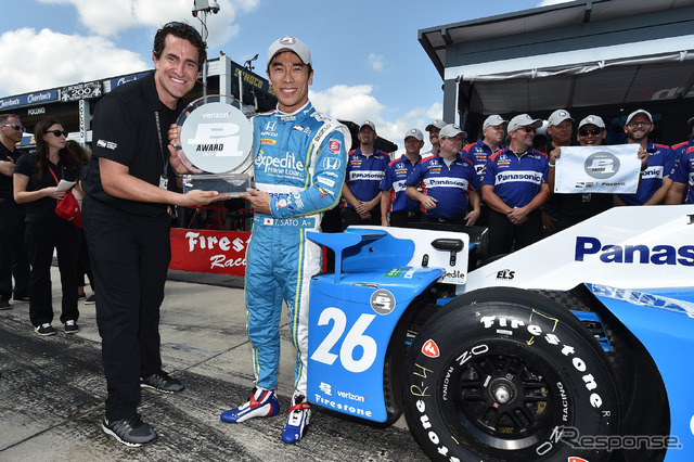 #26 佐藤琢磨が今季2回目のポールポジションを獲得した。