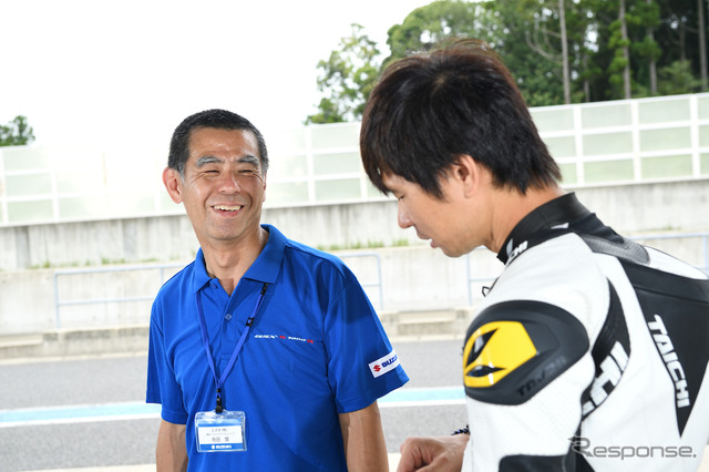 GSX-R1000Rチーフエンジニア寺田 覚さん。