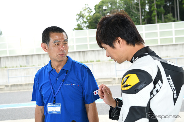 GSX-R1000Rチーフエンジニア寺田 覚さん。