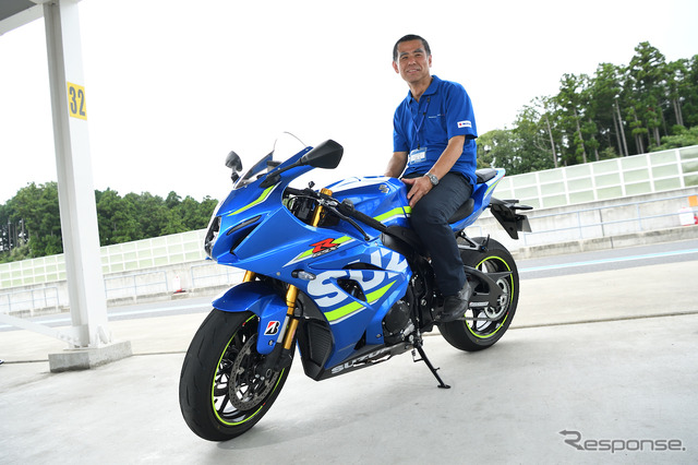 GSX-R1000Rチーフエンジニア寺田 覚さん。