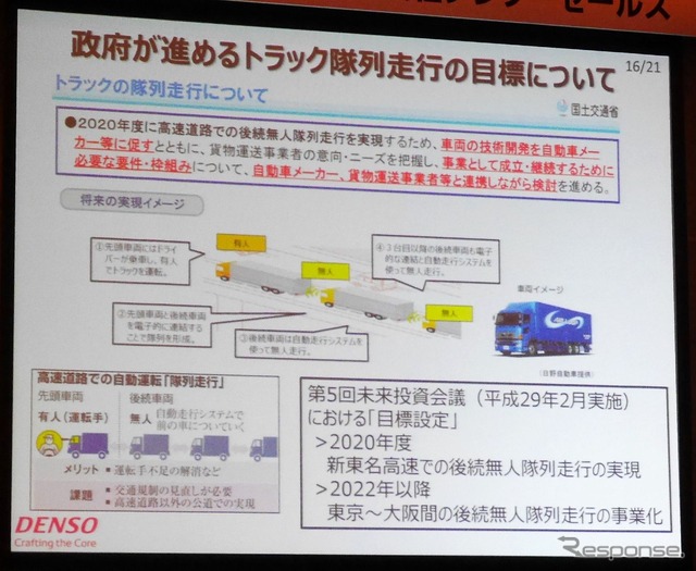 隊列走行の目標設定