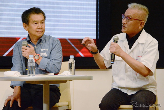 小泉氏(左)と吉村研究員