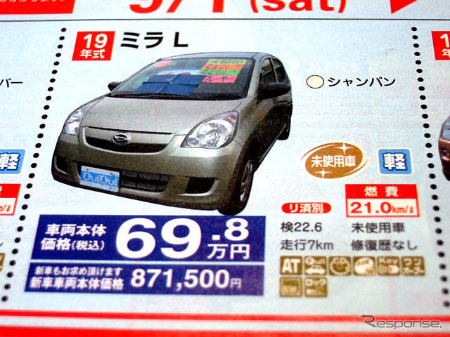 【値引き情報】売り切れ御免…軽自動車未使用車セダンタイプ