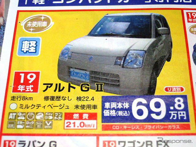 【値引き情報】売り切れ御免…軽自動車未使用車セダンタイプ