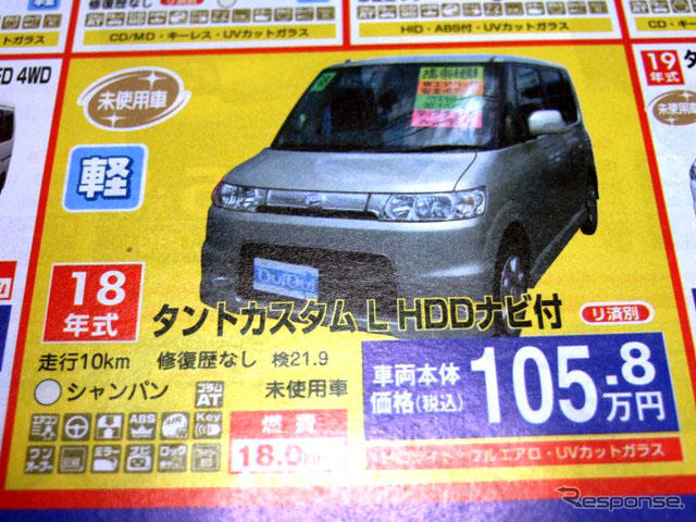 【値引き情報】売り切れ御免…軽自動車未使用車ミニバンタイプ