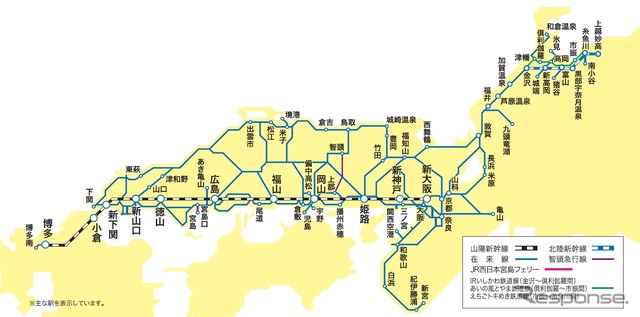 「乗り放題きっぷ」で利用できる路線。10月の土曜・休日に限り1日乗り放題になる。