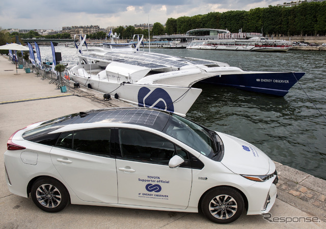 エナジー・オブザーバー号とトヨタMIRAI、トヨタHV
