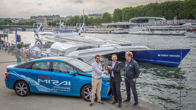エナジー・オブザーバー号とトヨタMIRAI、トヨタHV