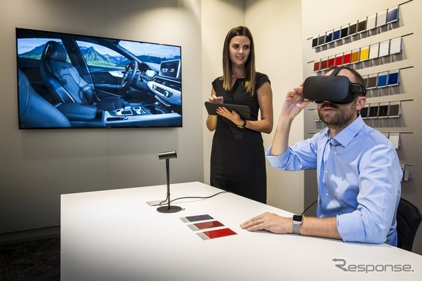 アウディがドイツ、英国、スペインの3か国のディーラーに導入した「アウディVR(バーチャルリアリティ)体験」