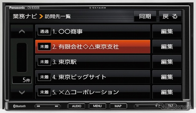 運行管理システム専用据え置き型カーナビ「ストラーダ CN-B300B-A」