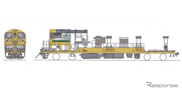 JR東日本はレール輸送用気動車のキヤE195系を導入する。画像はロングレール輸送車のイメージ。