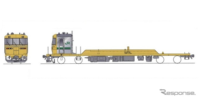 JR東日本はレール輸送用気動車のキヤE195系を導入する。画像は定尺レール輸送車のイメージ。