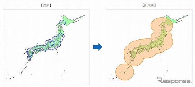 国土交通省雨量データ収集地域の拡大