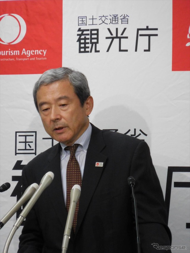 観光庁・田村明比古長官（20日・霞が関）