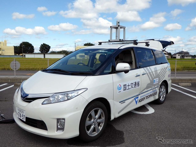 アイサンテクノロジーが愛知県内で自動運転「レベル3」の実証実験を行ってきたエスティマ(参考画像)