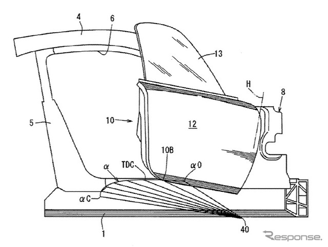 マツダが米国USPTO（特許商標庁）に特許を申請したサイドドア構造