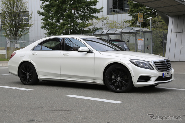 メルセデス Sクラス 次世代型テスト車両 スクープ写真