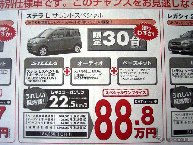 【明日の値引き情報】軽自動車が18万OFF!!