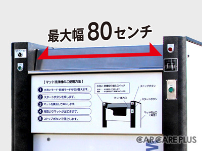 挿入部の最大横幅は80センチまで対応