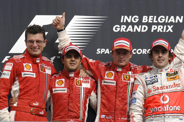 【F1ベルギーGP】決勝…フェラーリ、完璧な1-2フィニッシュ
