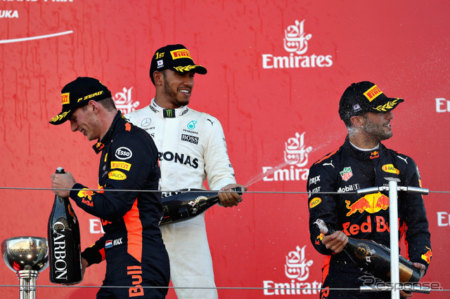 F1日本GP表彰台 (c) Getty Images