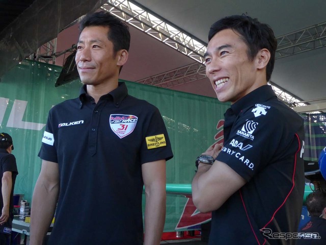 互いに勝利を目指す同じ境遇の人間として「共通点は多かった」(佐藤琢磨選手)