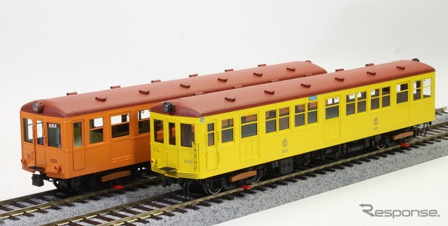地下鉄開通90周年の記念グッズとして販売される旧1000形の模型。