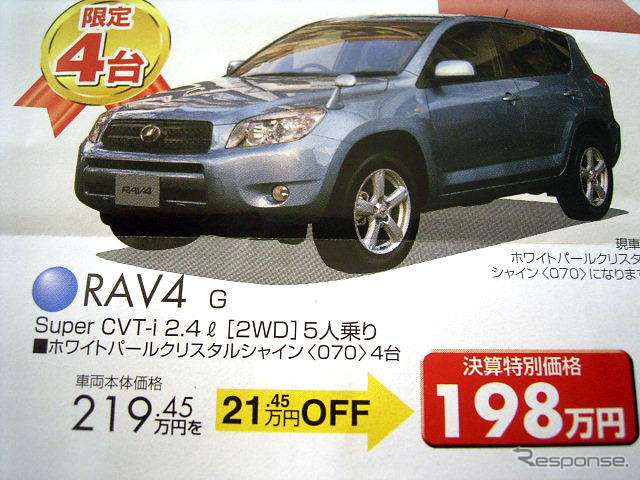 【明日の値引き情報】秋の行楽SUV&RV、25万円以上のOFF