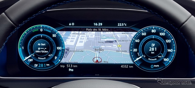 VW e-ゴルフ デジタルメータークラスター “Active Info Display