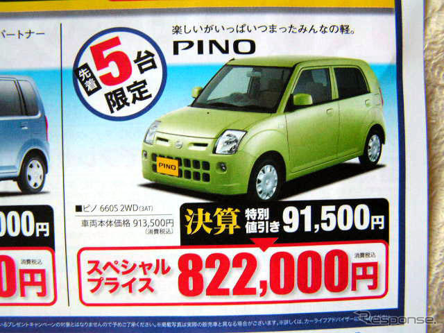【明日の値引き情報】モコ が11万円引き 軽自動車