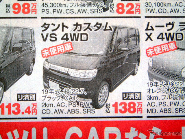 【おはよう値引き情報】軽自動車 ゼスト 15万円OFFなど
