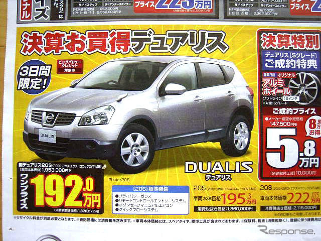 【新車値引き情報】新型 エクストレイル や デュアリス など SUV&RV