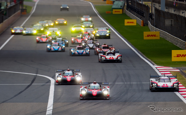 WEC上海戦のポールポジションを獲得したのは、小林可夢偉らのトヨタ7号車(中央手前)だった。