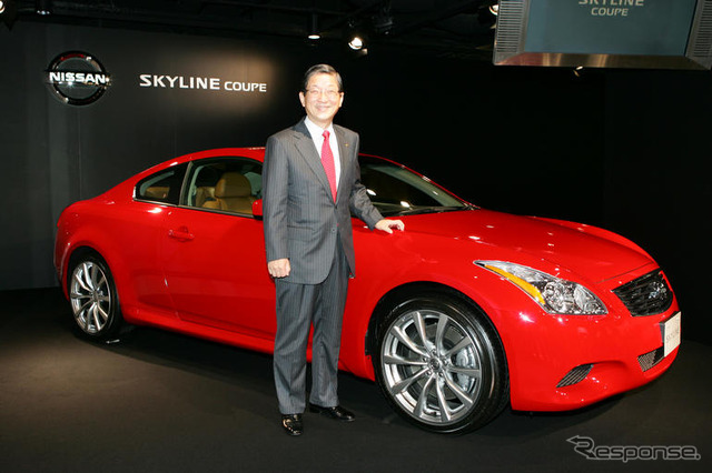 【日産 スカイラインクーペ 新型発表】志賀COO「国内年度内は3000台目標」
