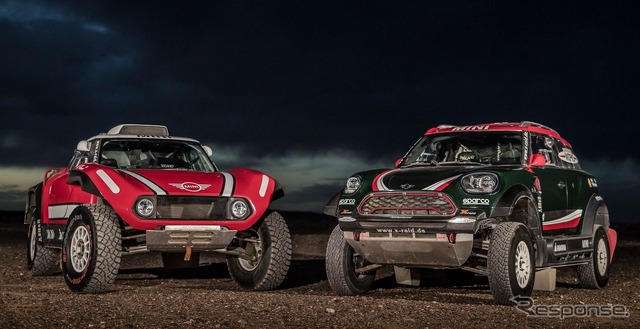 MINIのダカールラリー2018参戦マシン。MINIジョン・クーパー・ワークス・バギーとMINIジョン・クーパー・ワークス・ラリー
