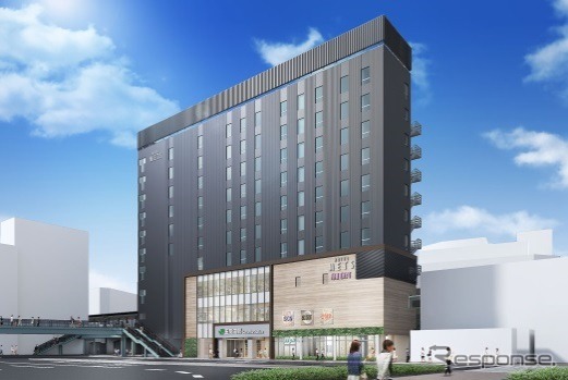 五反田駅の東口側に建設されるビルのイメージ。2020年春の完成を目指す。