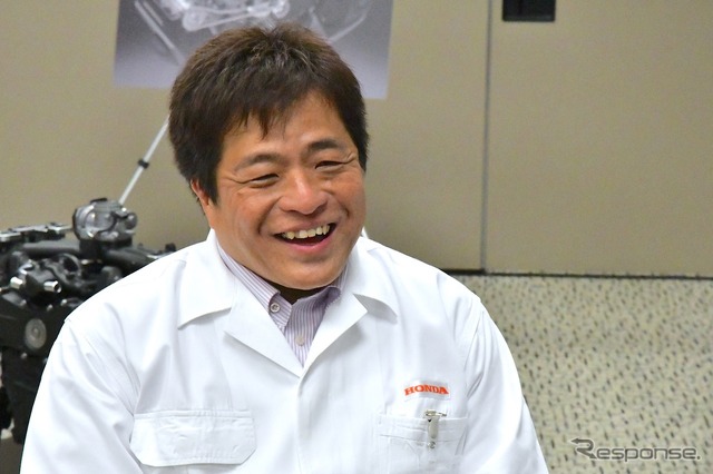 新型ゴールドウイング開発責任者の中西 豊さん(本田技術研究所 二輪R&Dセンター)。