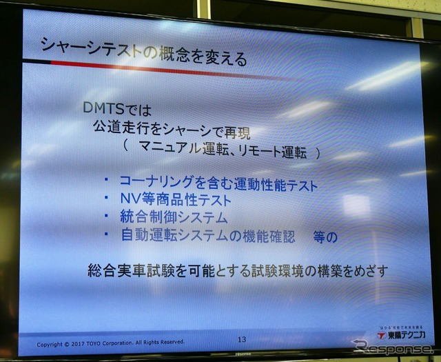 パワートレインのテストにとどまらない総合的な車両挙動テストを可能とする
