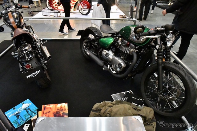 トライアンフ モーターサイクルズ ジャパンのブース。