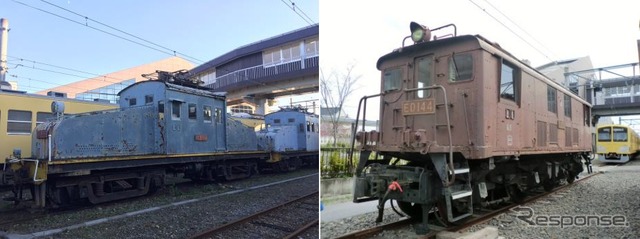 ED312（左）とED144（右）。ED312は12月中に解体の予定となっている。