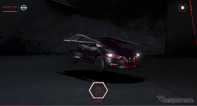 スターウォーズ仕様車をスマホでジェスチャー操作できる日産特設サイト