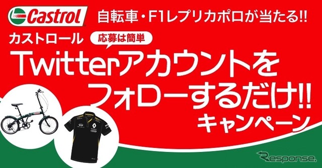 【プレゼント】カストロールTwitterをフォローして、自転車・レプリカポロシャツをGET！